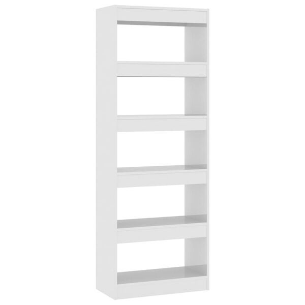 vidaXL Book Cabinet High gloss white Engineered wood Large Book Cabinet