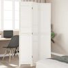 vidaXL Room Divider 3 Panels White Solid Wood Paulownia