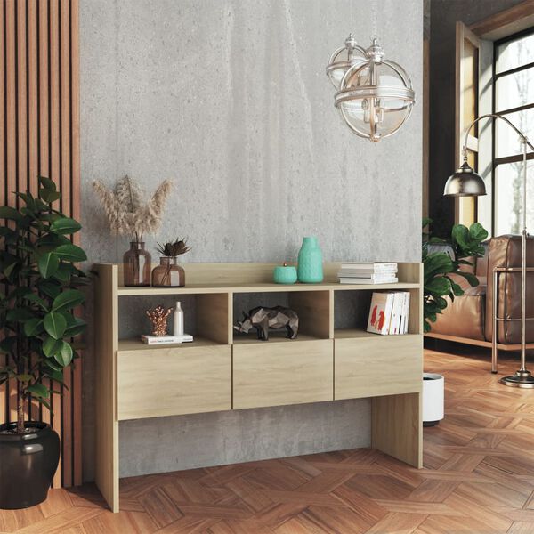 vidaXL Sideboard Sonoma oak Engineered wood 41.3 x 11.8 x 27.6 in