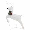 vidaXL Christmas Reindeer Set of 2 White Mesh Medium Decorative Inlays