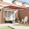 vidaXL Retractable Awning Manual Orange and Brown 118.11 x 98.43 in