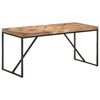 vidaXL Dining Table Natural wood and black