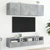 vidaXL TV Wall Cabinet Concrete Grey Engineered Wood Small