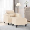 vidaXL Sofa Chair With Footstool Beige
