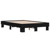 vidaXL Bed Frame Black Engineered wood, metal, plywood Double Durable