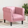 vidaXL Sofa Chair Pink Velvet (100% polyester), plywood, solid wood Single
