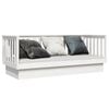 vidaXL Day Bed White Solid pine wood Small Twin Convertible
