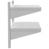 vidaXL Wall Shelf Silver Stainless Steel 29.5 x 15.7 x 23.6 in