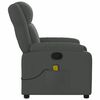 vidaXL Massage Recliner Chair Dark Grey Polyester, Metal, Foam, Plywood