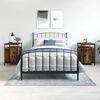 vidaXL Bedside Cabinet Set of 2 Smoked Oak Engineered Wood, Iron Medium