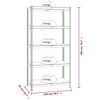 vidaXL 5-Layer Shelves 4 pcs Silver Steel&Engineered Wood