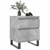 vidaXL Bedside Cabinet Concrete grey Engineered wood, Metal
