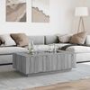 vidaXL Coffee Table Grey Sonoma Engineered wood, glass Large