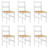 vidaXL Dining Set White Solid pine wood Large Durable Dining Set
