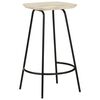 vidaXL Bar Stool Set of 4 Bleached wood, Black Solid mango wood, Iron