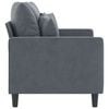 vidaXL 2-seater Sofa Dark grey Velvet (100% polyester), metal, textilene