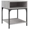 vidaXL Bedside Table Grey Sonoma Engineered wood, Iron Medium