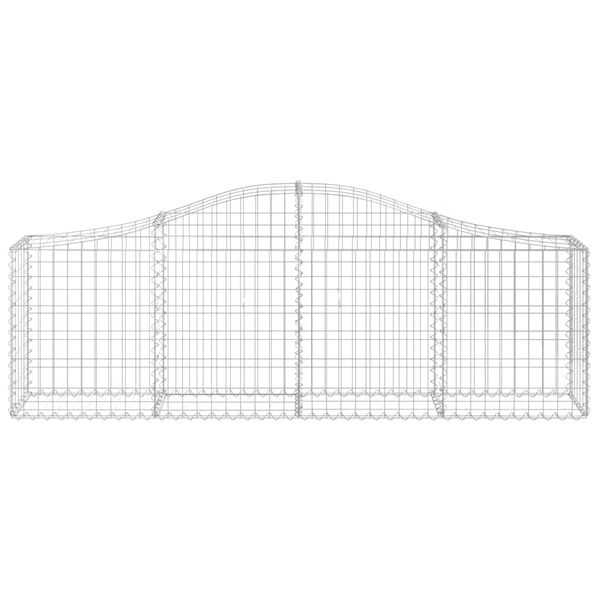 vidaXL Arched Gabion Baskets 25 pcs 78.7"x11.8"x23.6"/31.5" Galvanized Iron