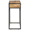vidaXL Console Table Natural brown, Black