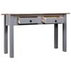 vidaXL Console Table Gray and natural wood Solid Pine Wood Medium