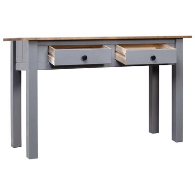 vidaXL Console Table Gray 43.3"x15.7"x28.3" Solid Pine Wood Panama Range