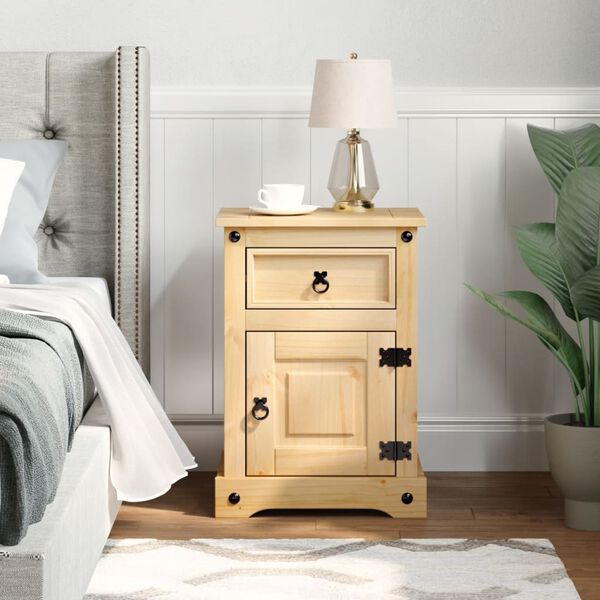 vidaXL Bedside Cabinet Honey Brown