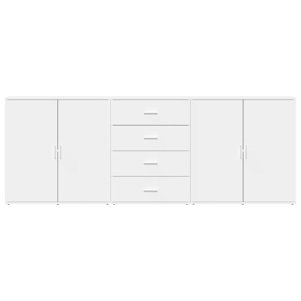 vidaXL Sideboard White Engineered wood Sideboard Rectangular Modern