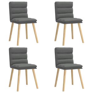 vidaXL Dining Chair Set of 4 Dark grey