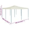 vidaXL Folding Gazebo Cream 600D oxford with PVC coating Large Foldable