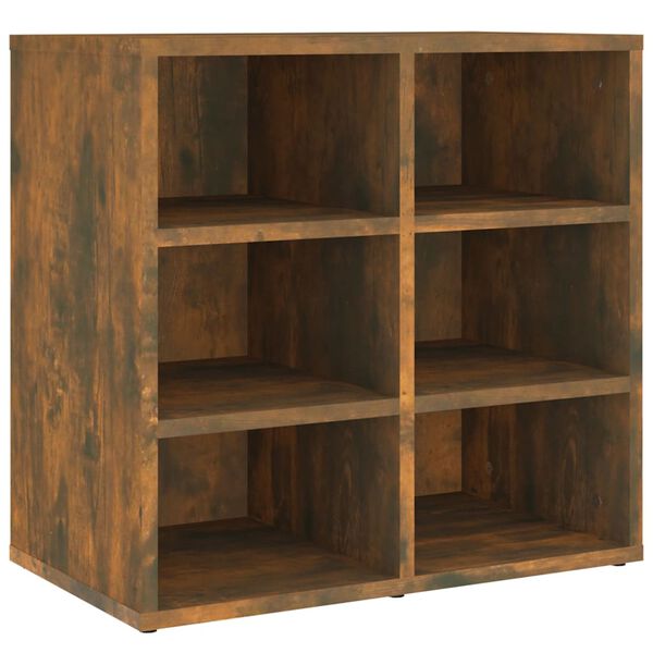 vidaXL Shoe Cabinet Set of 2 Smoked oak Engineered wood