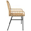 vidaXL Garden Chair Brown PE rattan Medium Durable Garden Chair