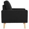 vidaXL Armchair Black Fabric (100% polyester), solid pine wood, rubberwood