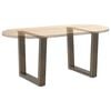 vidaXL Dining Table Leg Natural steel Powder-coated steel