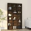vidaXL CD Cabinet Brown Oak Engineered Wood Large CD Storage Cabinet