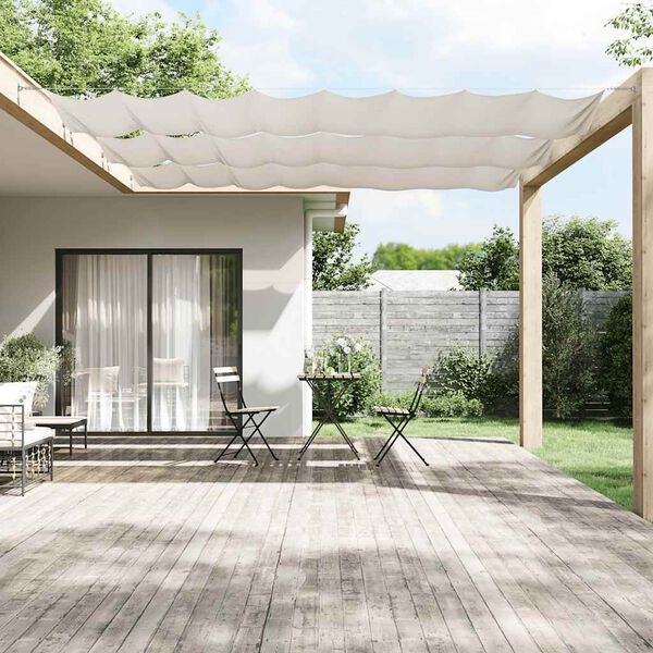 vidaXL Vertical Awning White Oxford fabric (100% polyester)