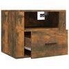 vidaXL Wall-mounted Bedside Cabinet Smoked Oak Engineered Wood Medium