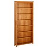 vidaXL Bookcase Natural Oak Solid Oak Wood, MDF 78.7 in height Bookcase