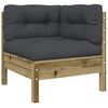 vidaXL Garden Sofa Set Anthracite Solid Pine Wood 6 Seater Modular