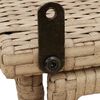 vidaXL Garden Table Beige PE Rattan Compact Foldable