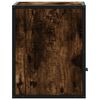 vidaXL Wall-mounted Bedside Cabinet Smoked Oak Engineered wood, metal