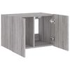 vidaXL TV Wall Cabinet Gray sonoma Engineered wood 23.6 x 13.8 x 16.1 in