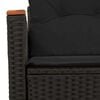 vidaXL Garden Sofa Black PE Rattan 2-Seater Modular Garden Sofa