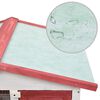 vidaXL Rabbit Hutch Red and white