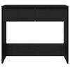 vidaXL Console Table Black oak Engineered wood 35.0 x 16.1 x 30.1 in