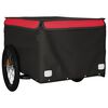 vidaXL Bike Trailer Black and Red 99.2 lb Iron
