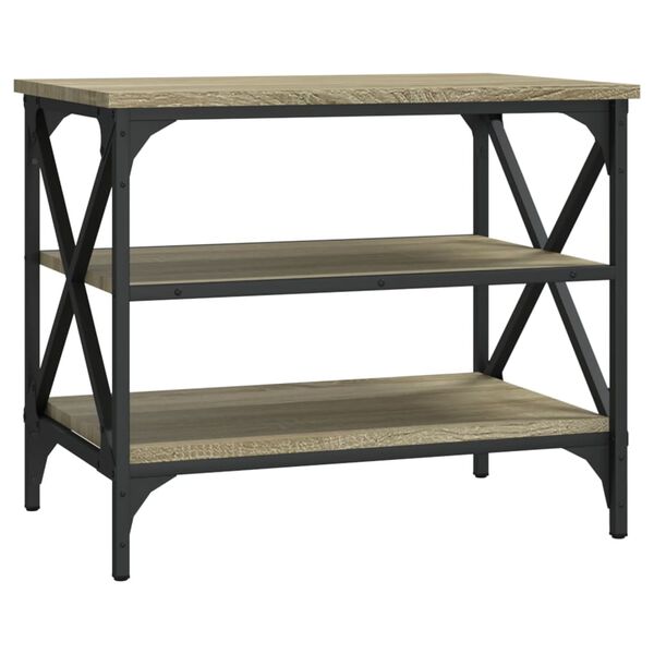 vidaXL TV Cabinet Sonoma Oak Engineered Wood, Iron Medium TV Cabinet