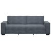 vidaXL 3-seater Sofa Dark grey Velvet, Plywood, Solid wood, Metal 3-seater