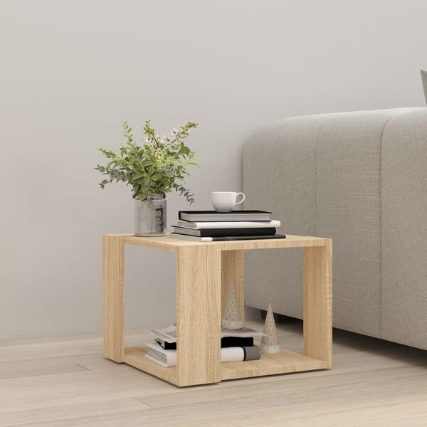 vidaXL Coffee Table Sonoma Oak Engineered Wood Compact Coffee Table