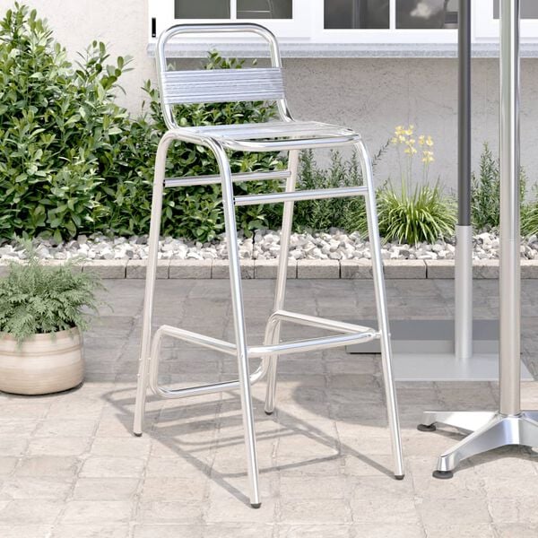 vidaXL Stackable Bar Stools 2 pcs Aluminum
