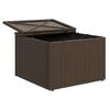 vidaXL Garden Stool Brown 21.65 x 21.65 x 14.57 in Poly Rattan